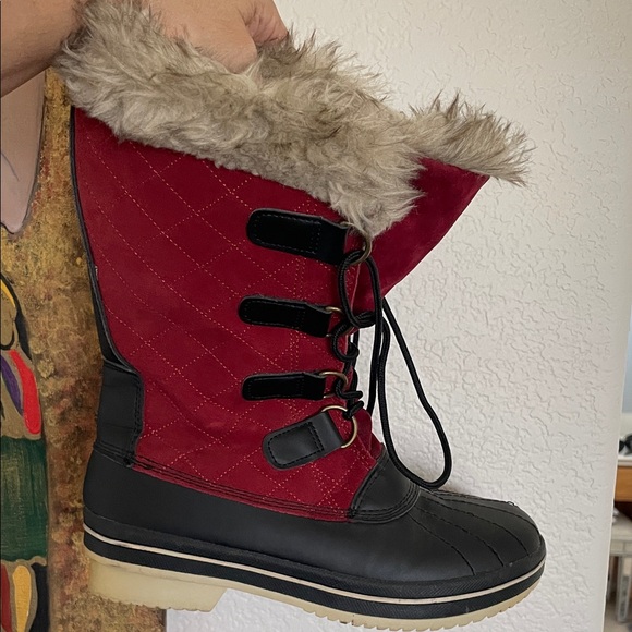 Target Shoes - Target Women's Ankle Boots - Black and Red